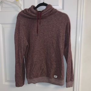 Burgundy maroon mock/cowl neck sweater